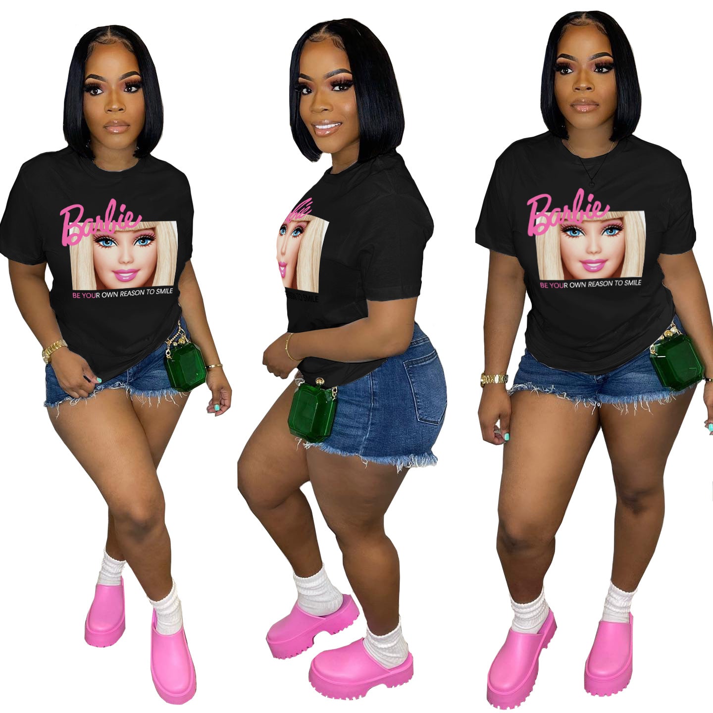 Barbie Printed Straight Pullover T-shirt