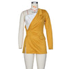 Contrast Color Suit Jacket & Dress
