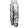 Solid color three-dimensional pocket pleated workwear pants