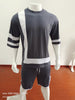 Men's Loose Multicolor round Neck Short Sleeve 2PC set