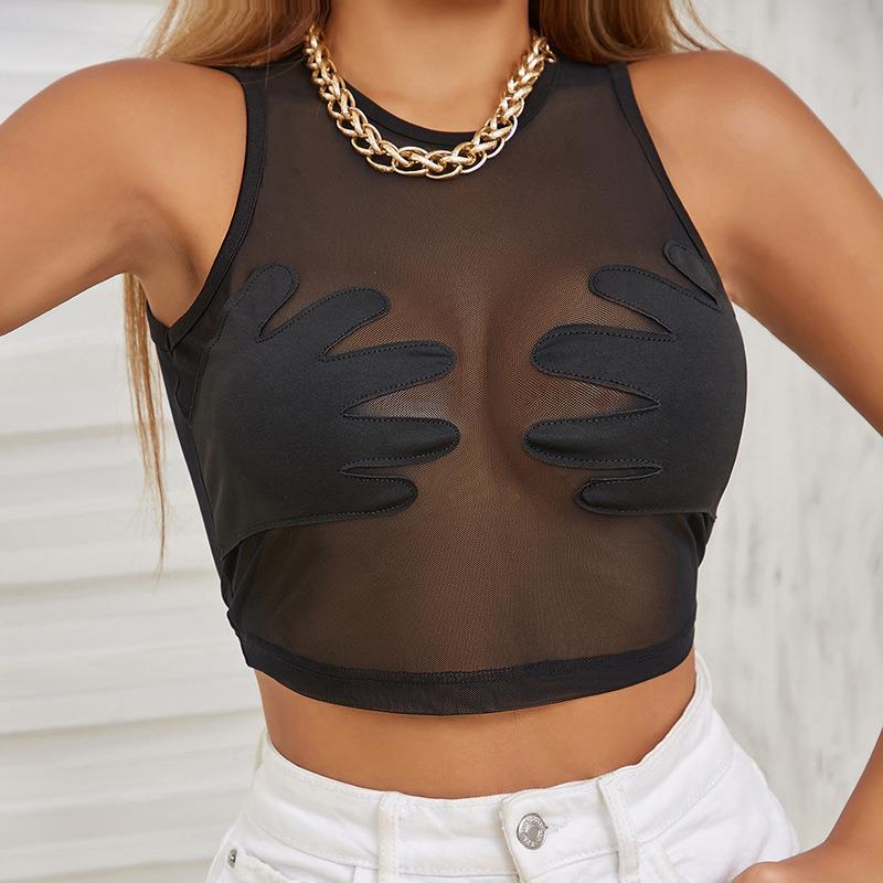 Sleeveless Sheer Shirt