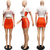 Printing Lapel Sexy Two-Piece Set