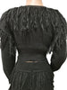 Casual Solid Color Knitted Long Sleeve Tassel Suit Women's Knitted Sweater