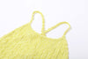 Strap Backless Popcorn Dress
