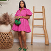 Puff Sleeve Loose Pleated Dress