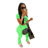 Letter Print Pleated 2PC Set