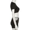Sports T-shirt Slim-Fit Short 2PC Set