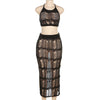 Beach Skirt with High Waist Slit Dress Set