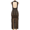 Hollow High Waist Slim-Fit Slimming Dress