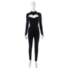 Solid Color Love Heart Openwork Slim Fit Set