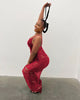 Strap Style Knitted Sleeveless Hollow Out V-neck Dress