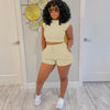 Sleeveless Suit Shorts Two-piece Set