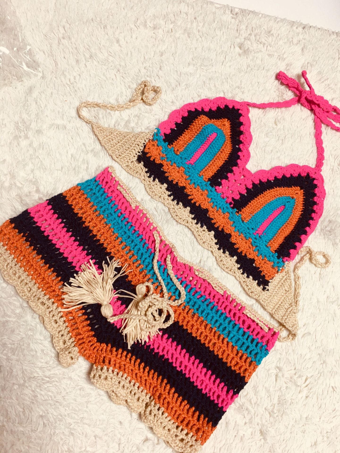 Knitted Swimsuit Set