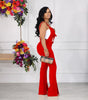 Sling Jumpsuit Chest Pocket Split Pants