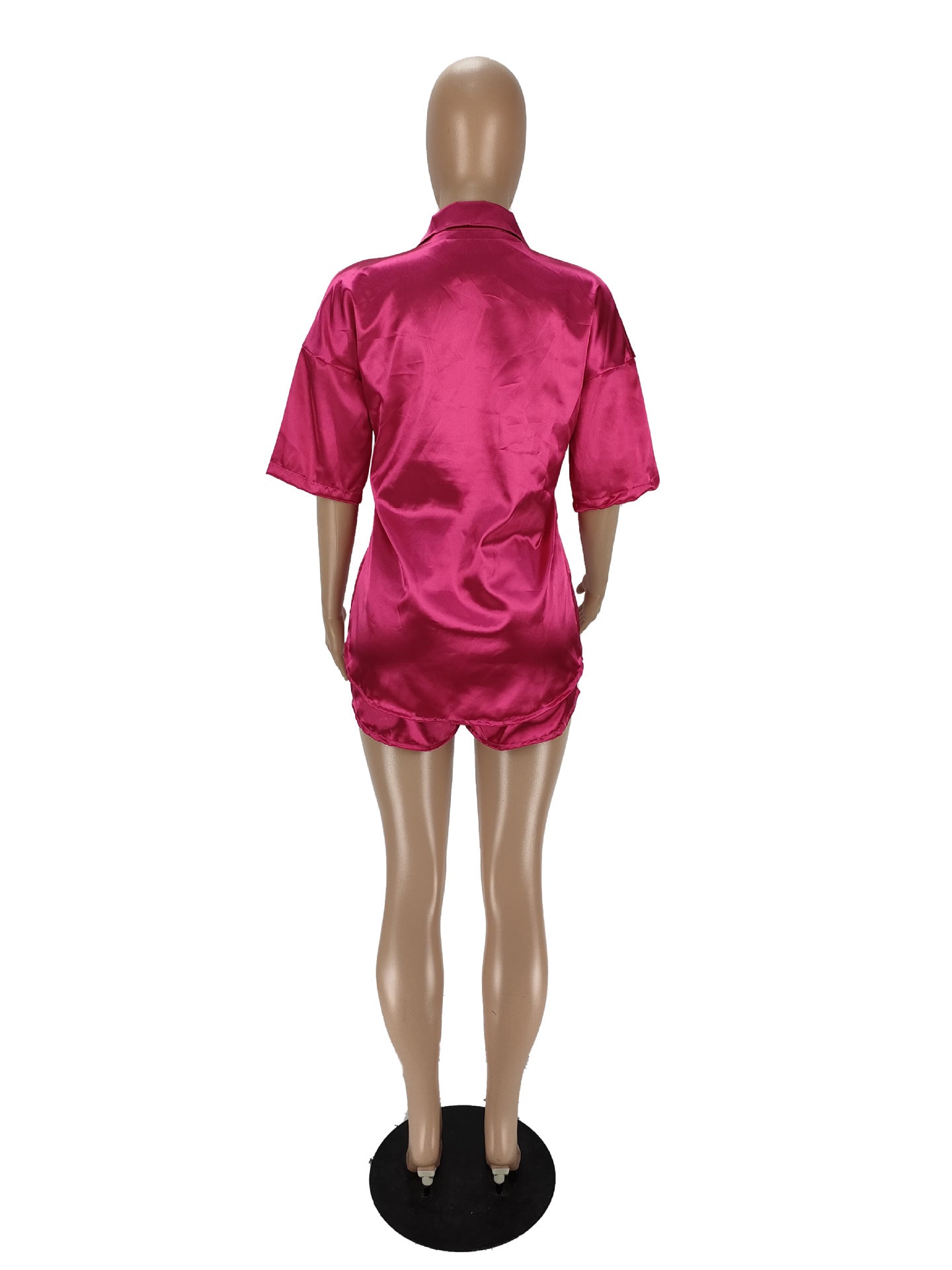 Shirt Short Sleeve Shorts Loose Casual 2PC set