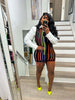 Fringe Sleeveless Slim Fit Panel Knit Dress