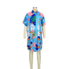 Face Abstract Shirt Dress