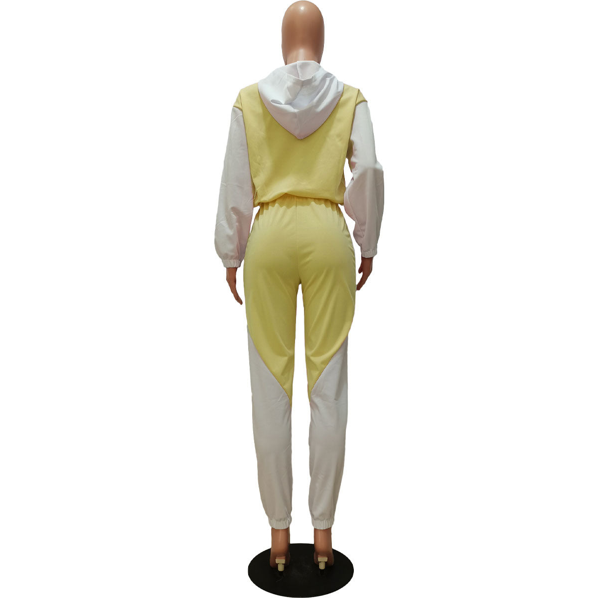 Half High Collar Hooded Sports Casual Set