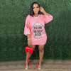 Loose Sequin Printed Dress