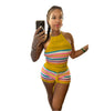 Knitted Backless Halter Top & Bottom 2PC Set