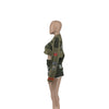 Motorcycle style detachable jacket short skirt 2PC set