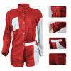 Waffle Cardigan Button Pants Pocket 2PCS Set