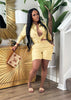 Patch Pocket Vertical Stripes Summer Thin 2PC Set