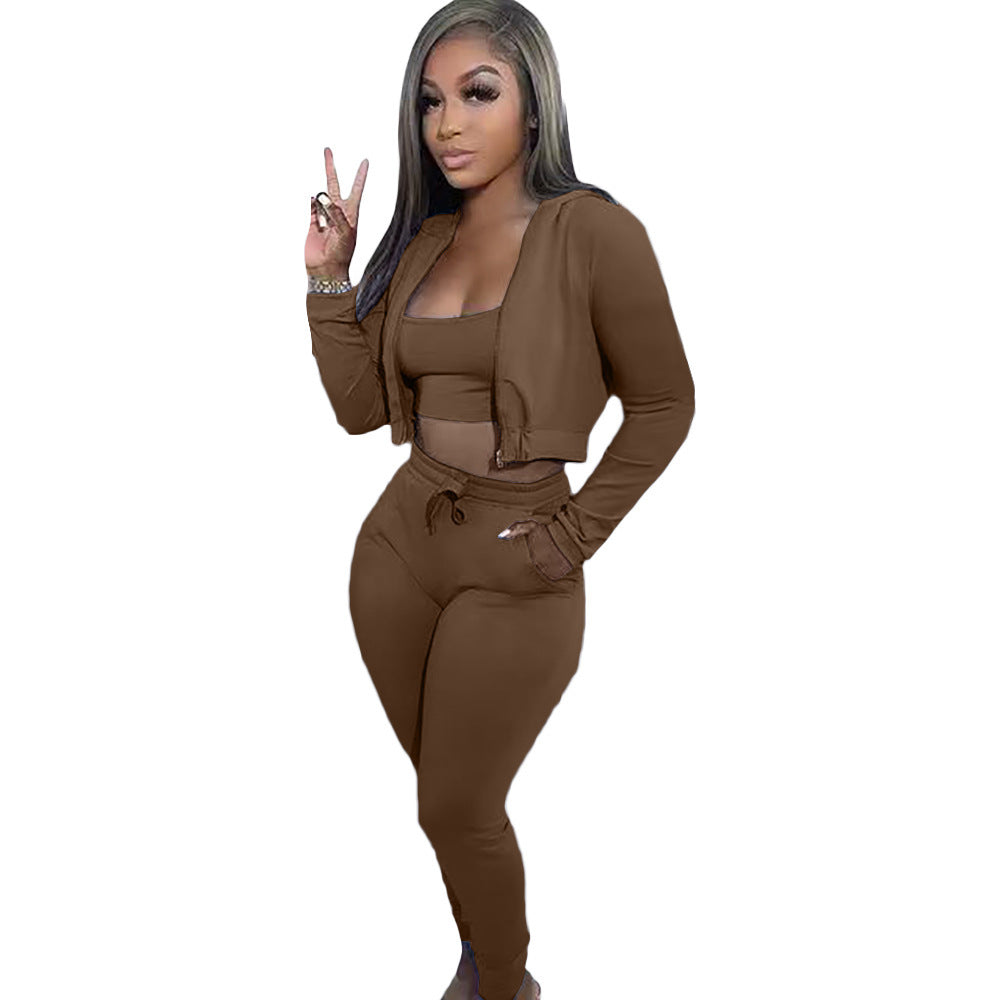 Sweatshirt pull rack hooded athleisure 3pc set