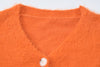 CARDIGAN SLIM LONG SLEEVE RUFFLE TOP