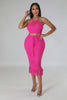 Tassel Fishing Net Knitted Two Piece Set