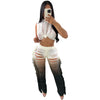 Fringed Hole Vest Trousers Set