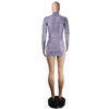 Long Sleeve Sheath Dress Sequined round Neck Slim Dress