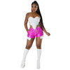 Deep Pocket Strap Leather Shorts