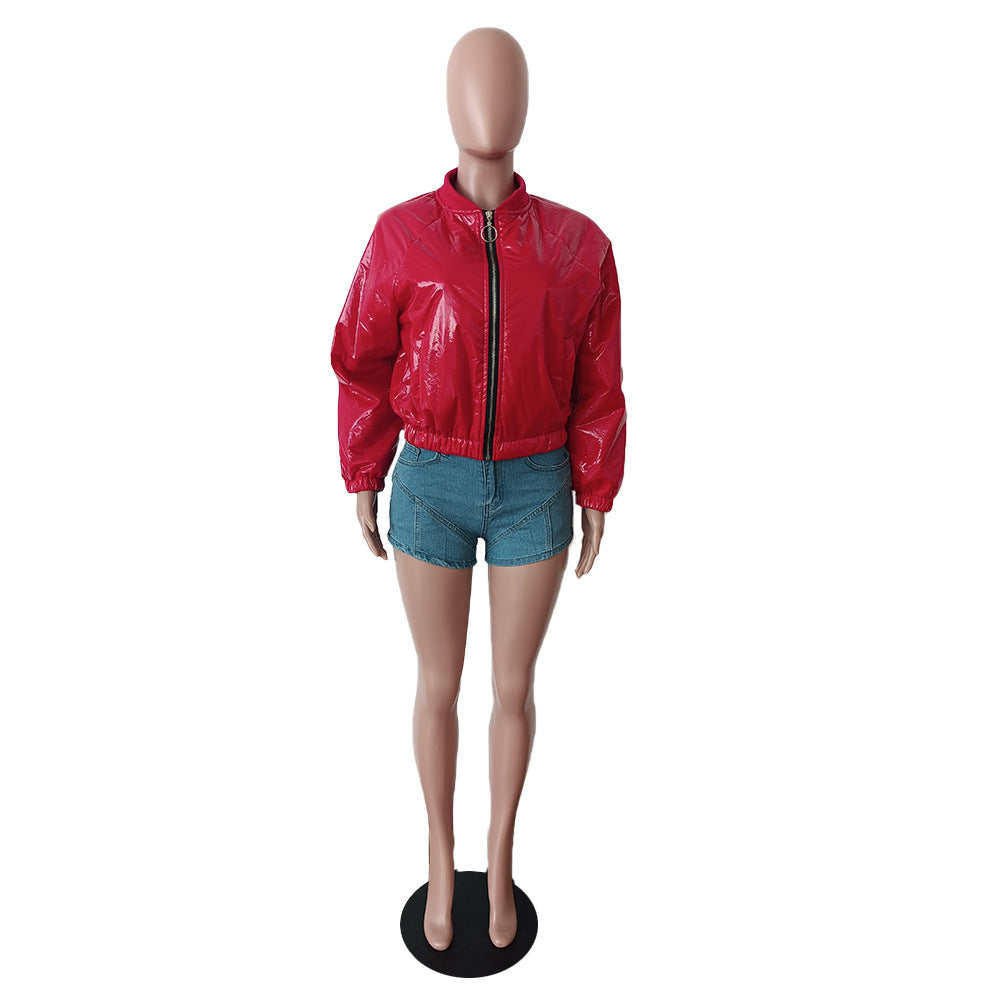 Jacket: cotton jacket slim jacket