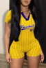 Baseball Sportswear Fashion Print Jumpsuit