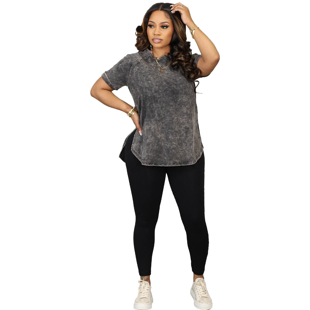 Printed Leisure Sports Two-Piece Set
