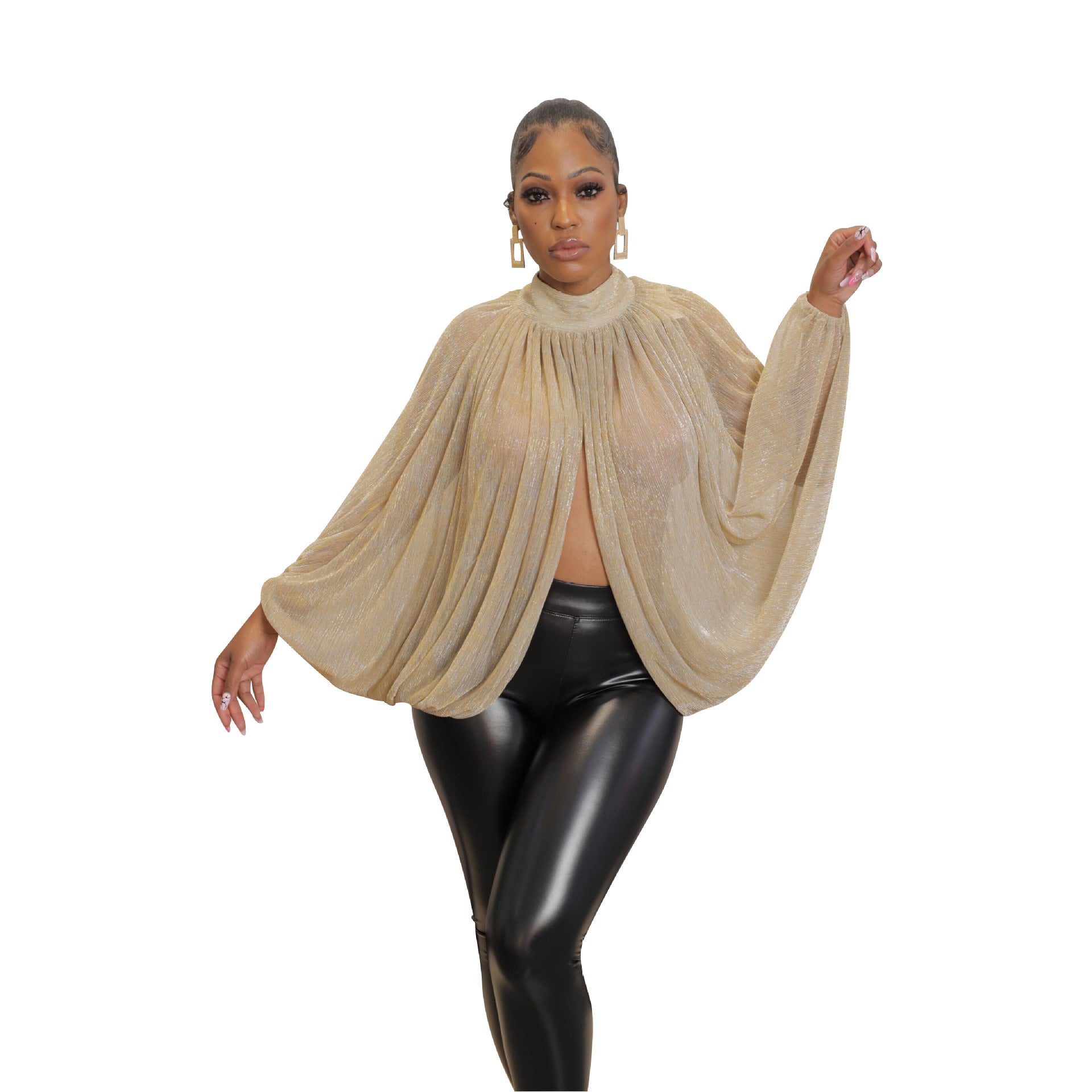 Bright Silk Cardigan Backless Top Lace Shirt