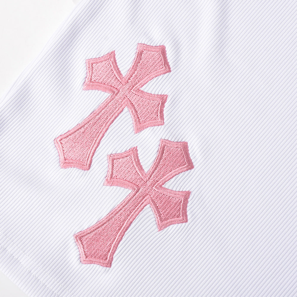 Cross Panel Embroidered Dress
