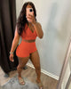 Puff Jacquard Vest Short Set