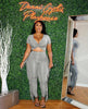Tassel Trousers Crossed Short Sleeve Two-piece Suit