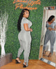 Tassel Trousers Crossed Short Sleeve Two-piece Suit