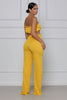 Solid Color Bra Pants Women's Two-piece Set