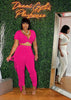 Tassel Trousers Crossed Short Sleeve Two-piece Suit