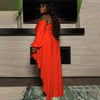 Large Solid One-shoulder Irregular Dress