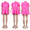 Puff Sleeve Loose Pleated Dress