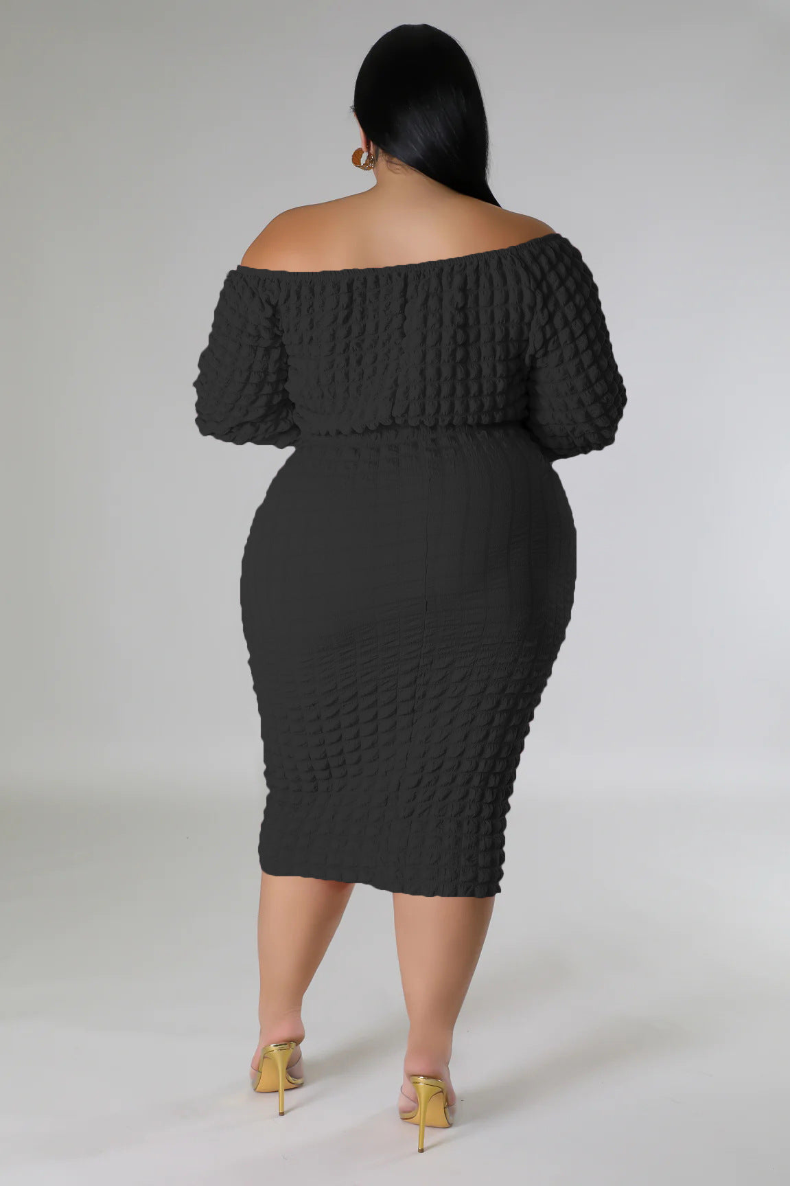 Large One Line Solid Bubbled 2PC Set
