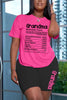 Letter Printing Casual 2PC Set