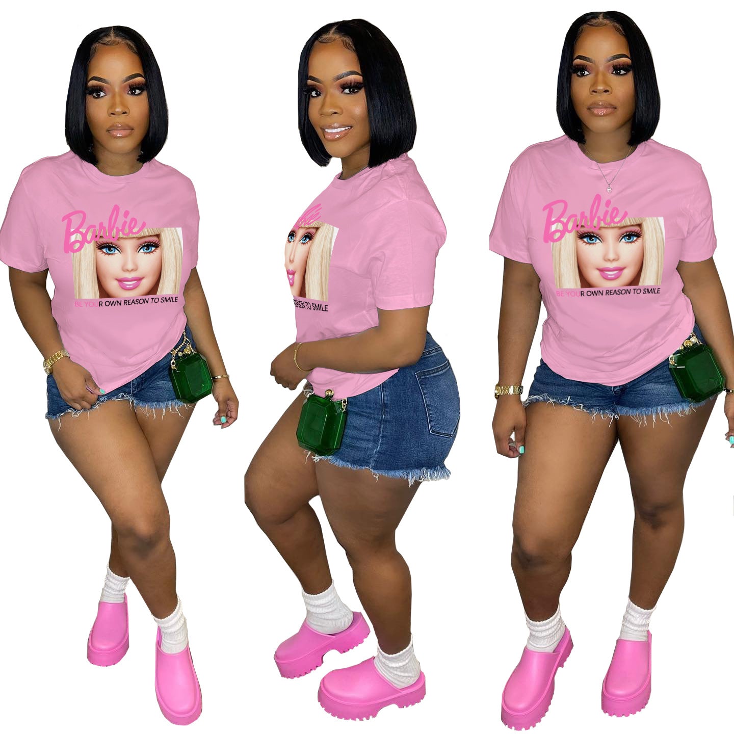 Barbie Printed Straight Pullover T-shirt