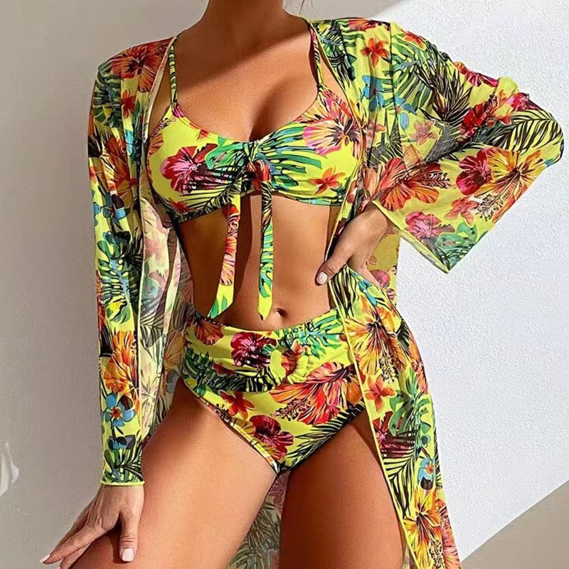 Printed Blouse Three-Piece Set Women's