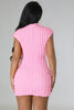 Bubble Solid Color Pullover Sleeveless Dress